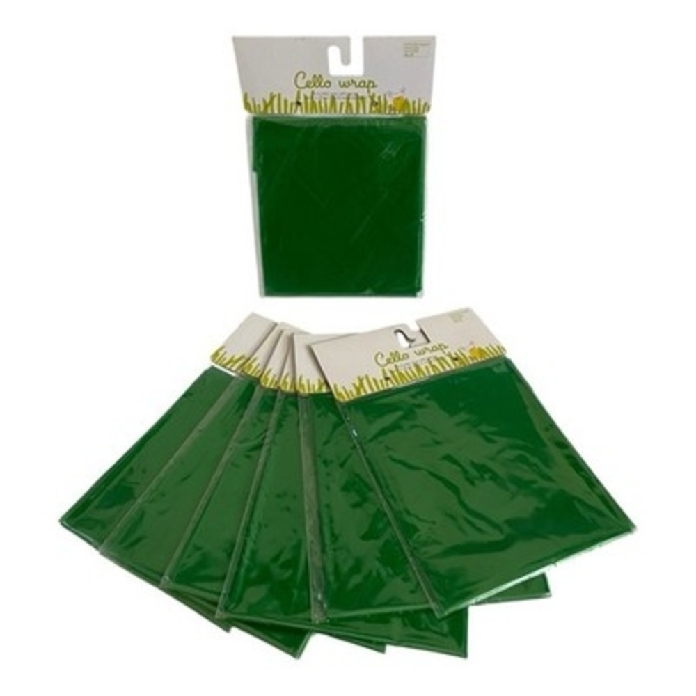 Green Cello Wrap Gift Basket Wrapping Sheets Target Lot of 7 New